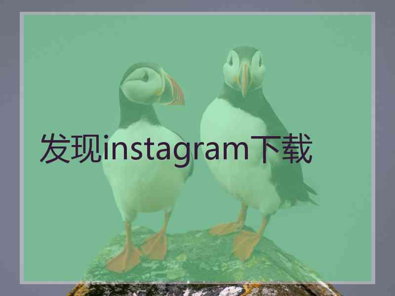 发现instagram下载