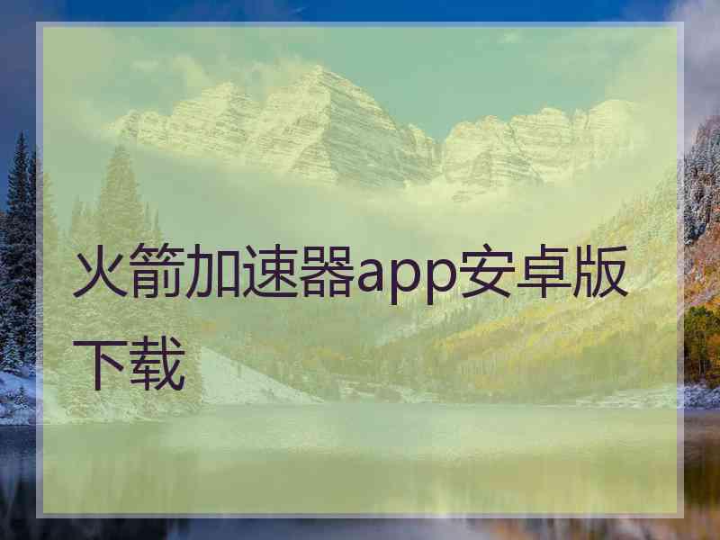 火箭加速器app安卓版下载