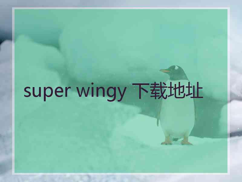 super wingy 下载地址