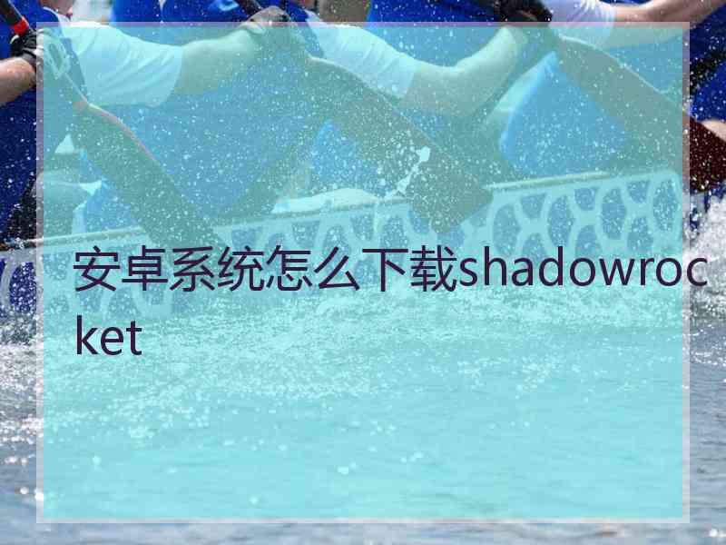 安卓系统怎么下载shadowrocket