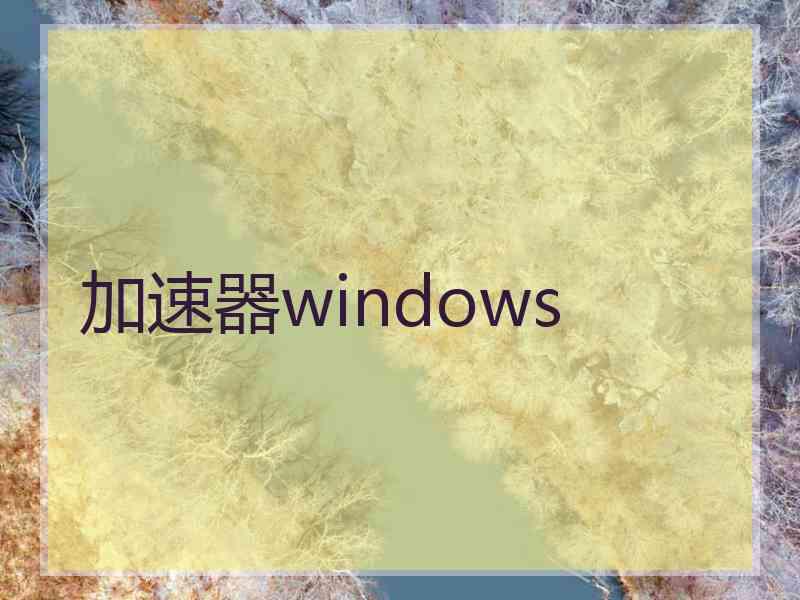 加速器windows