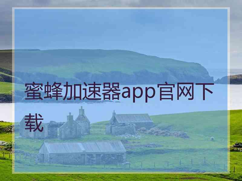 蜜蜂加速器app官网下载