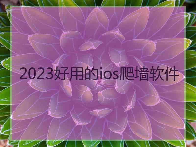 2023好用的ios爬墙软件