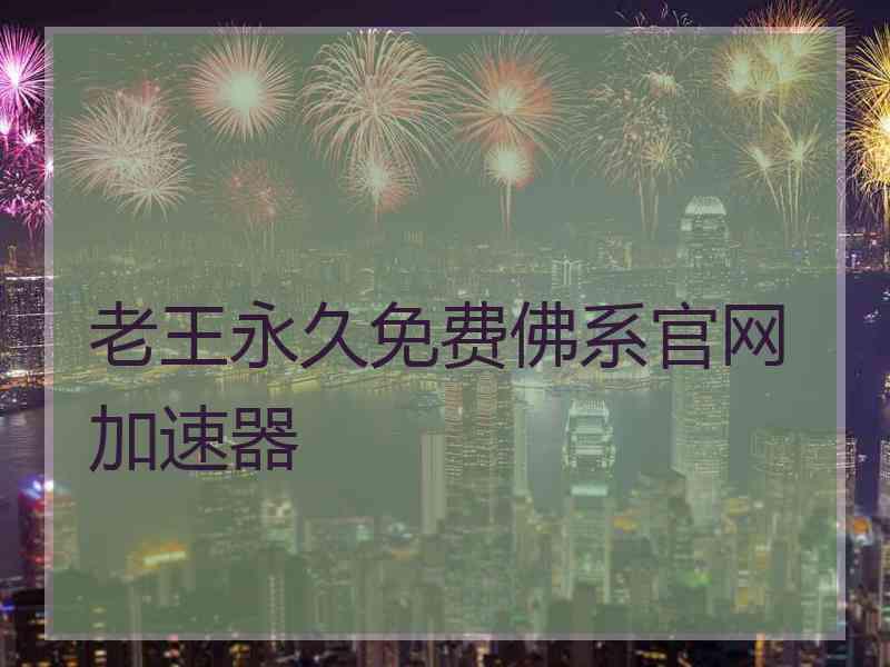 老王永久免费佛系官网加速器