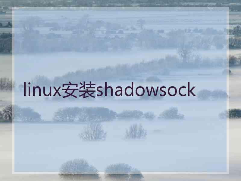 linux安装shadowsock