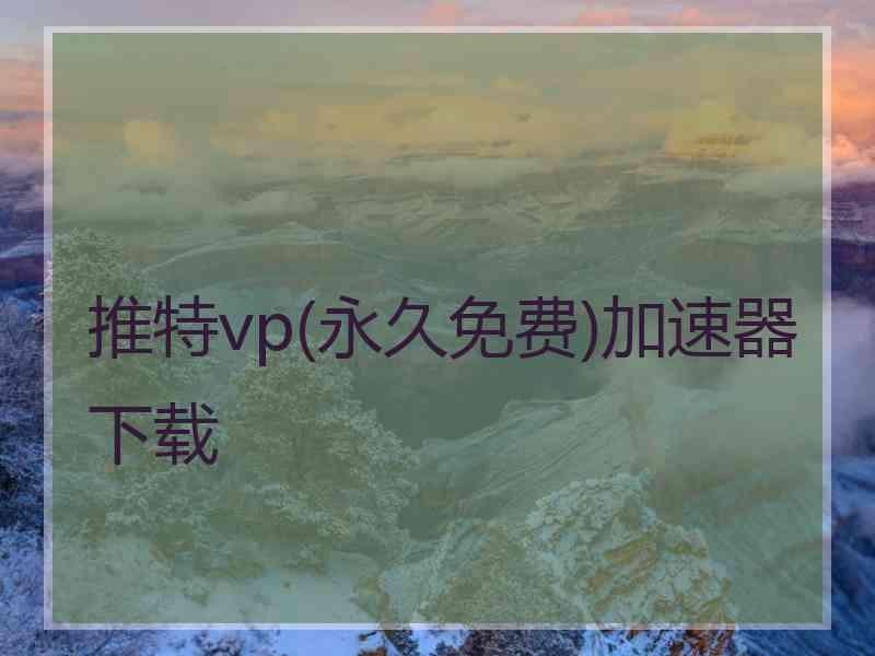 推特vp(永久免费)加速器下载