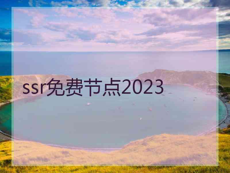 ssr免费节点2023