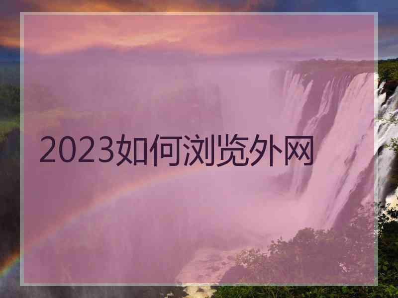 2023如何浏览外网