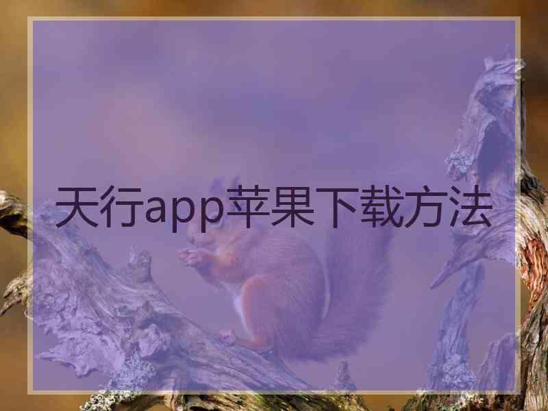 天行app苹果下载方法