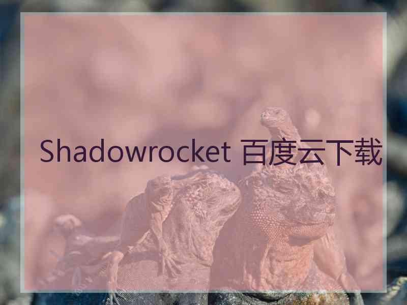 Shadowrocket 百度云下载