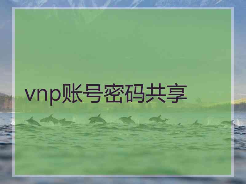 vnp账号密码共享