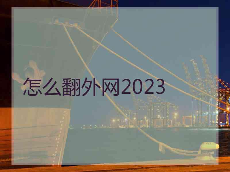 怎么翻外网2023