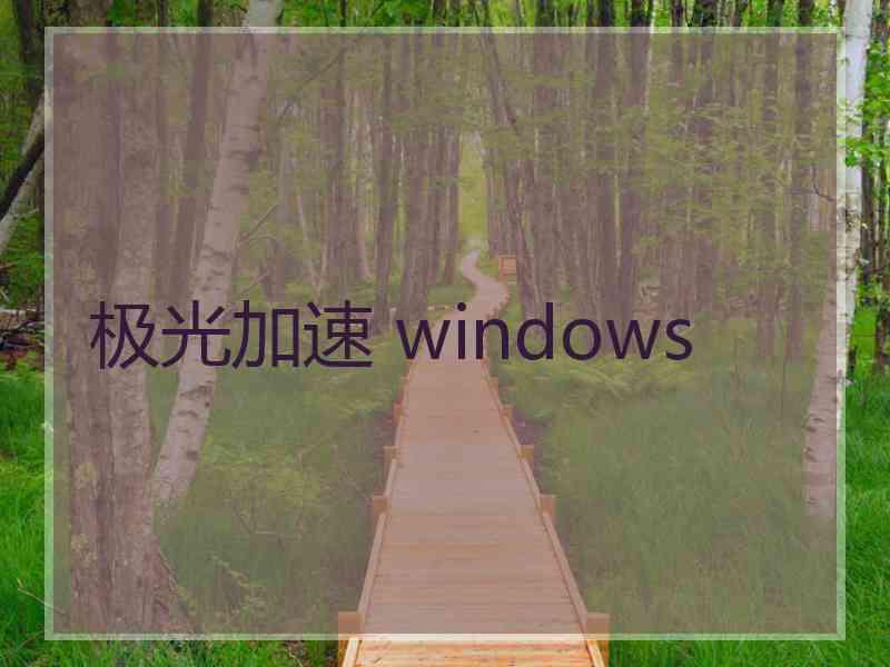 极光加速 windows