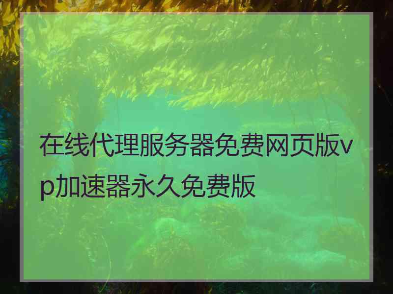 在线代理服务器免费网页版vp加速器永久免费版