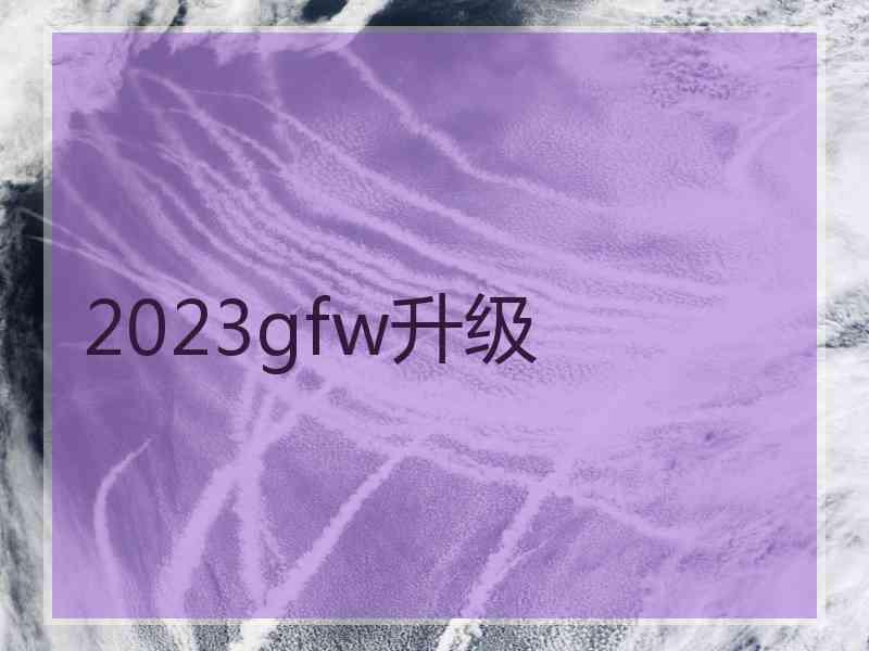 2023gfw升级