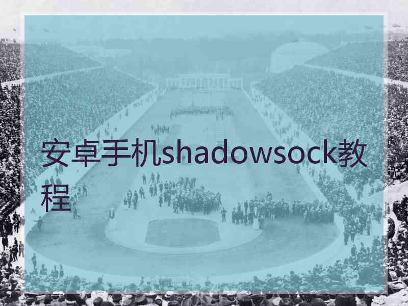 安卓手机shadowsock教程