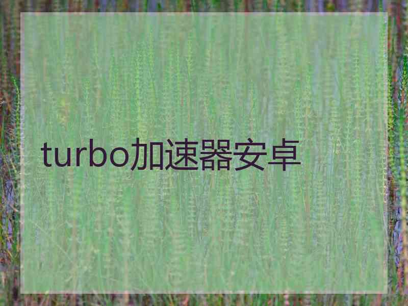 turbo加速器安卓