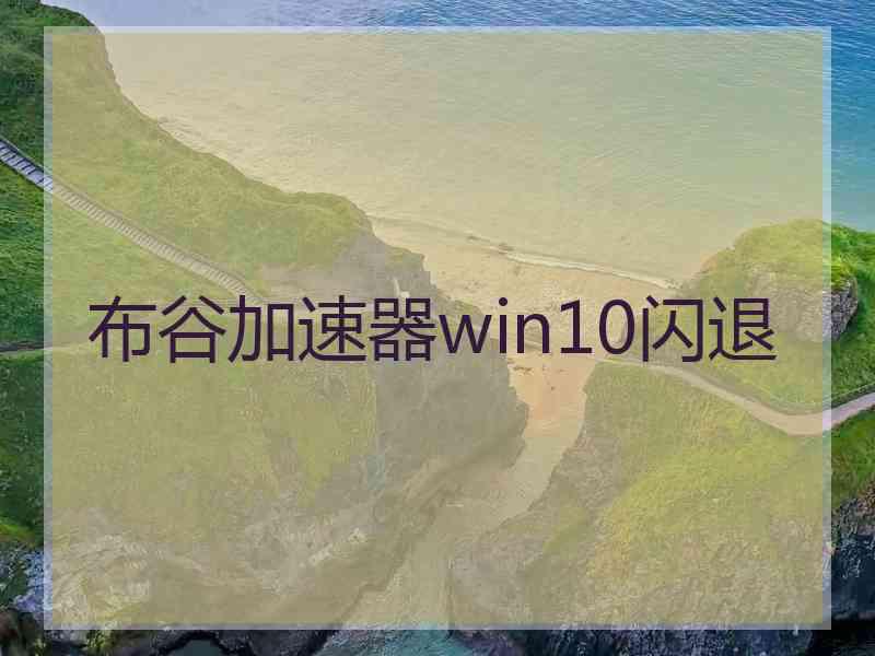 布谷加速器win10闪退