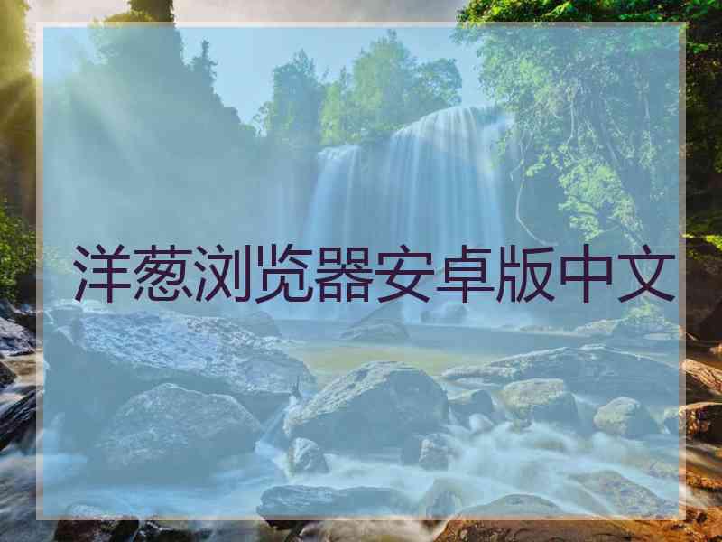洋葱浏览器安卓版中文