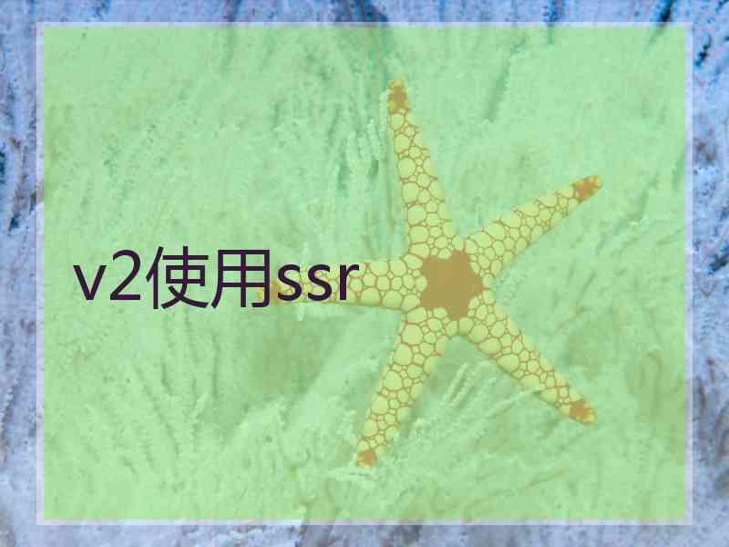 v2使用ssr