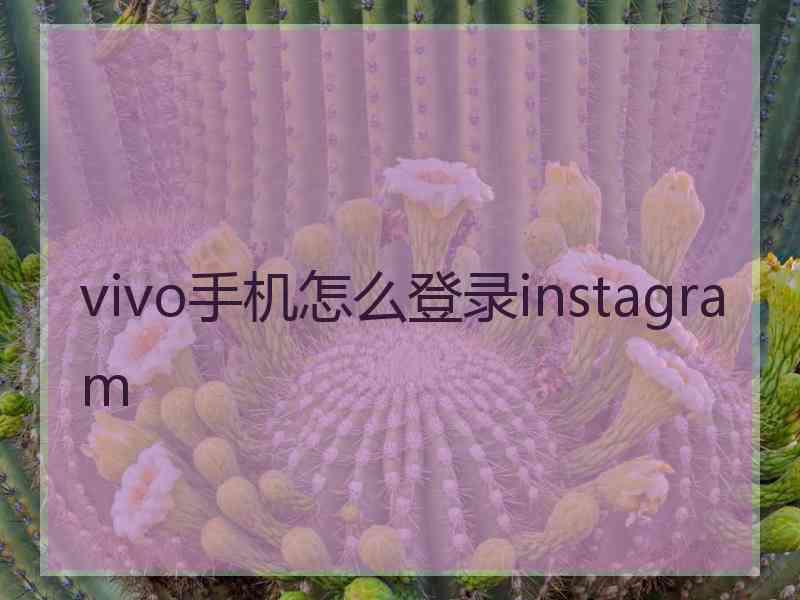 vivo手机怎么登录instagram