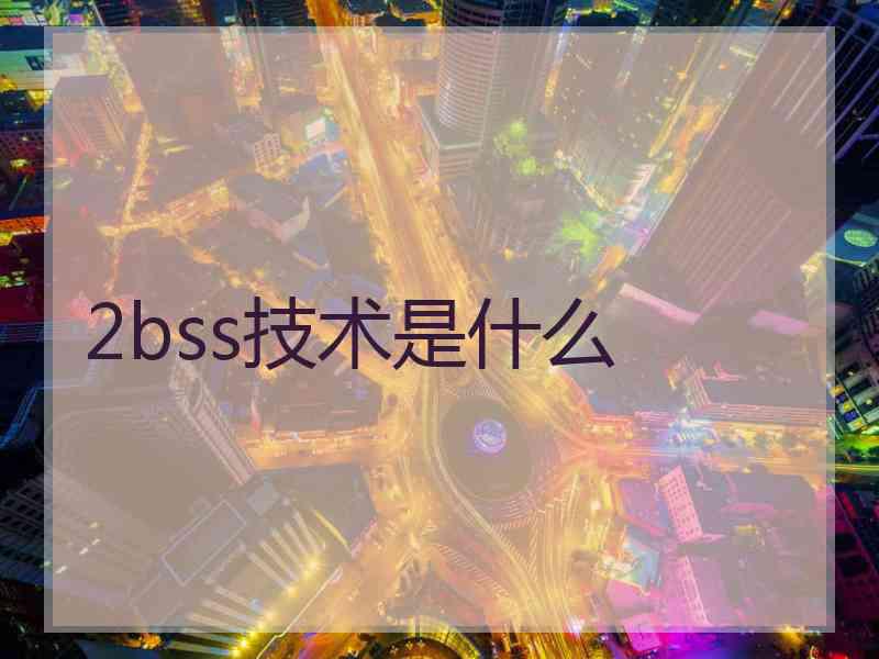 2bss技术是什么