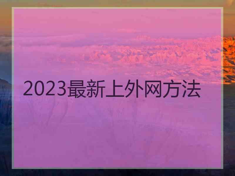 2023最新上外网方法