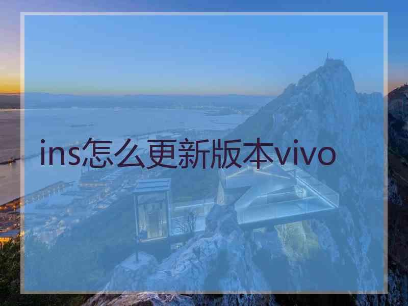 ins怎么更新版本vivo