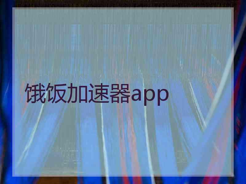 饿饭加速器app