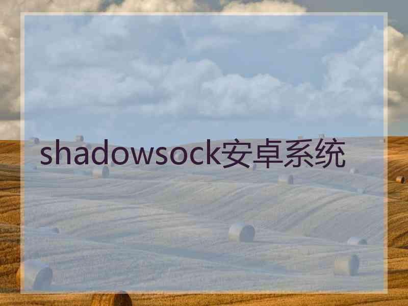 shadowsock安卓系统