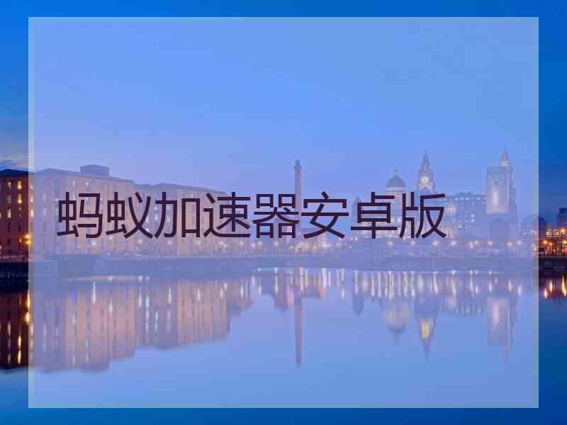 蚂蚁加速器安卓版