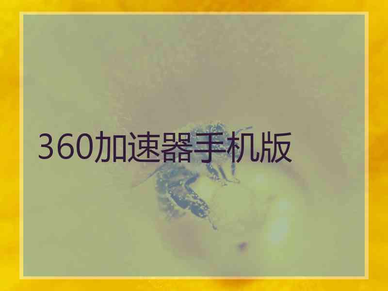 360加速器手机版