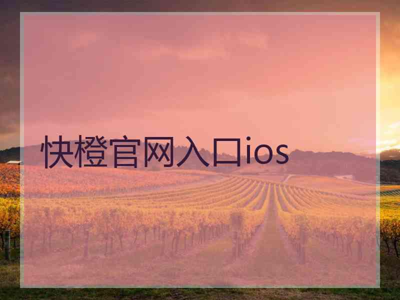 快橙官网入口ios