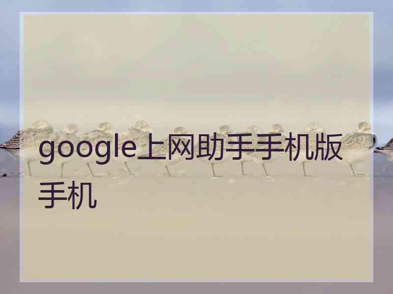 google上网助手手机版手机